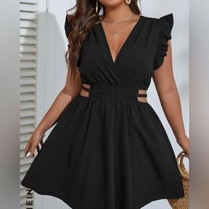 Cute black fit and flare dress